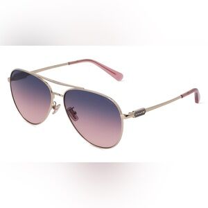 NEW in Box Coach Pink and Gold Aviator Sunglasses